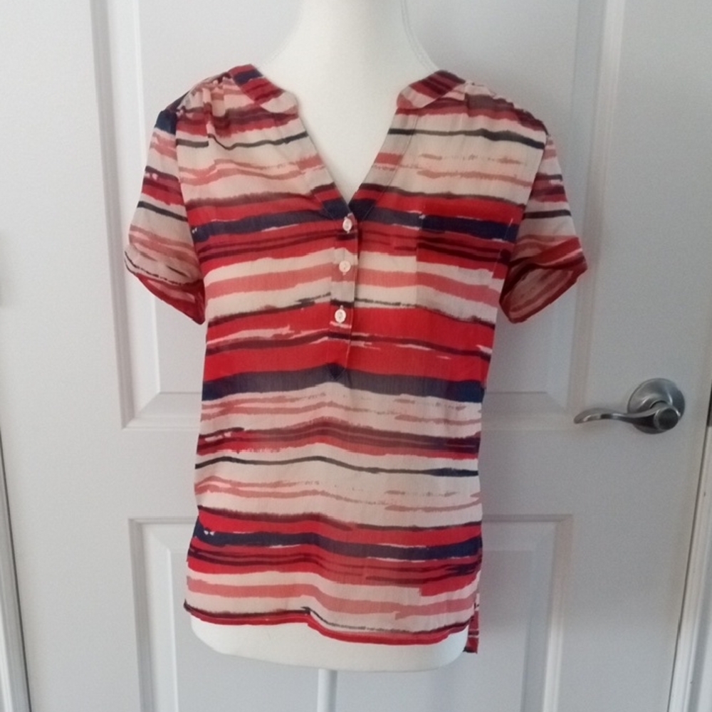 Lucky Brand Multicolor Striped Blouse
